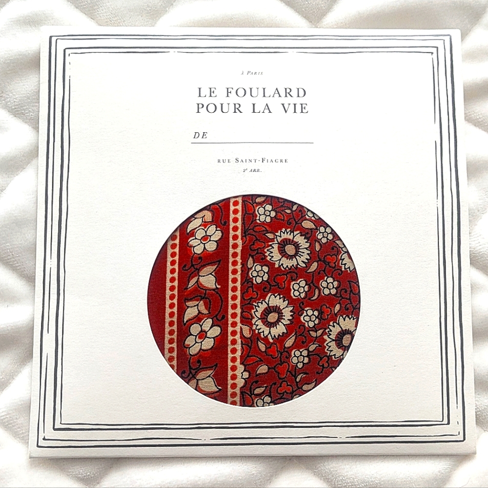 NWT Sezane Gaston Scarf Square Cotton Scarf Floral Foulard Terracotta
